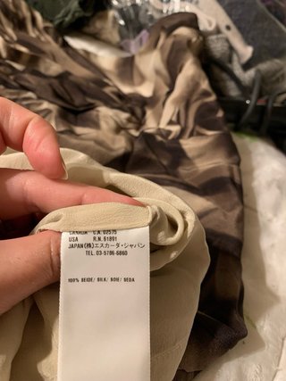 Falda Escada Seda Beige/Marrón