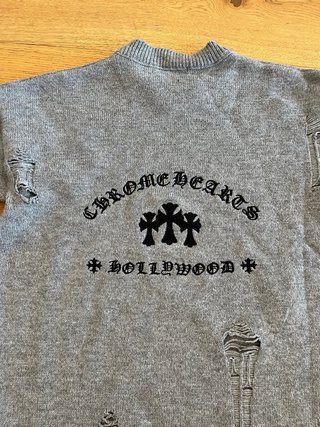 Jersey Chrome Hearts Gris Desgastado