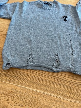 Jersey Chrome Hearts Gris Desgastado