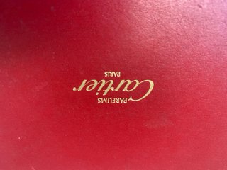 Cofanetto Vintage Cartier Parfums Paris Rosso Oro