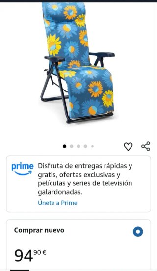 Tumbona Plegable de Jardín Regulable Acolchada