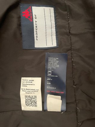 Kappa Giacca Piumino Grigia (L)