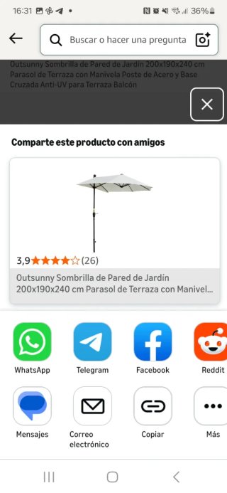 Parasol Semicircular A ESTRENAR alta calidad