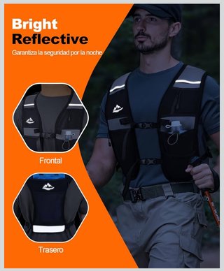 Chaleco deportivo gris y negro