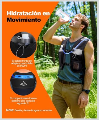 Chaleco deportivo gris y negro