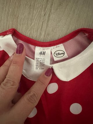 Disfraz Minnie Bebé Talla 74-80cm