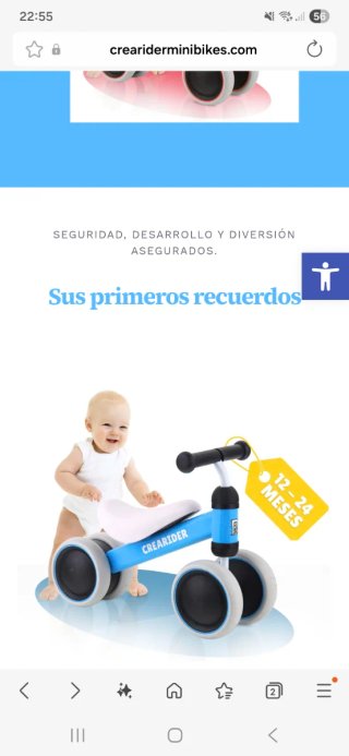 Bici Mini CreARIDER azul 12-24 meses