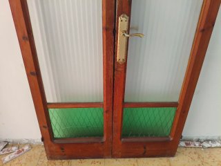Puertas de madera con cristal