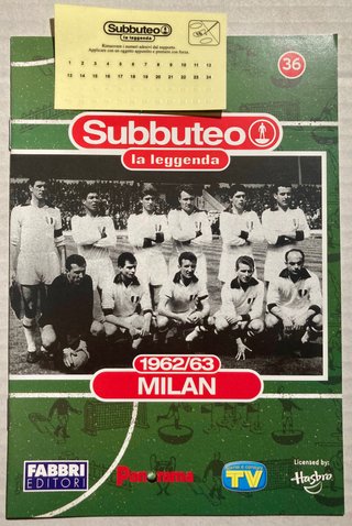 Subbuteo La Leggenda Team Milan 1962/63 1963 Nr 36