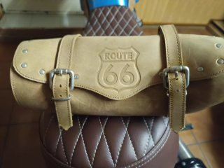 Rulo Cuero Moto Custom Route 66