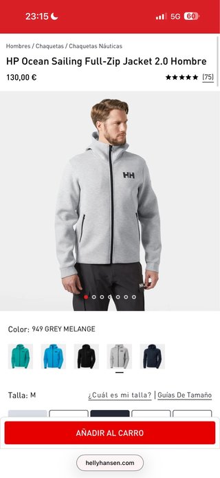 Sudadera Helly Hansen Gris Talla M