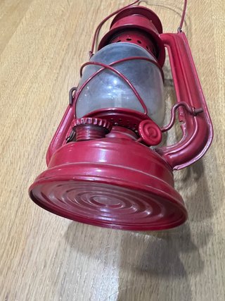 Quinqué vintage Metalglobus rosso