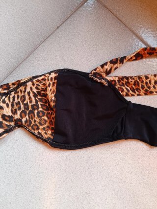 Reggiseno costume stampa leopardata