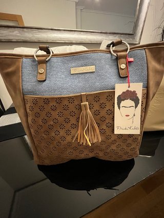 Bolso Frida Kahlo Azul y Marrón