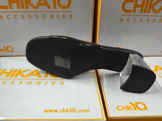 Sandalias CHIKA10 tacón transparente negras