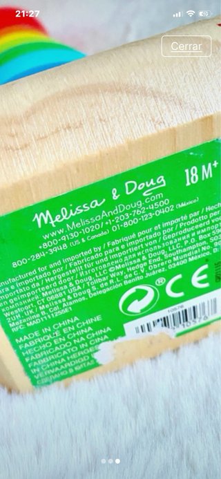 Torre di accumulazione arcobaleno in legno Melissa e Doug