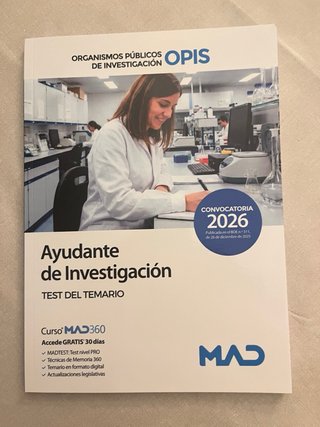Libros Oposiciones Ayudante de Investigación 2026