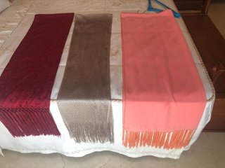 Foulard de seda rosa y rojo
