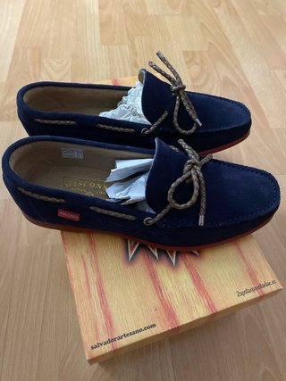 Zapatos de vestir Wisconsin azul y marrón