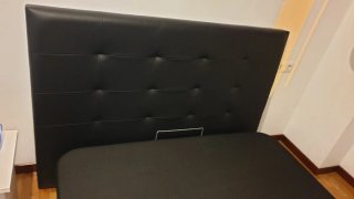Cabecero de piel negro  1,60×1,10