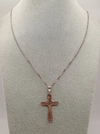 Collana uomo unisex donna argento 925 croce latina
