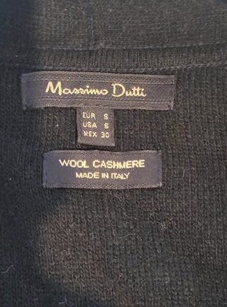 Capa Massimo Dutti Lana y Cachemira Talla S/36/8