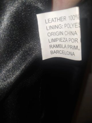 Cazadora Piel Banhof Negra Talla L