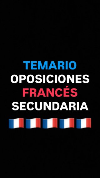 Temario Oposiciones Francés Secundaria