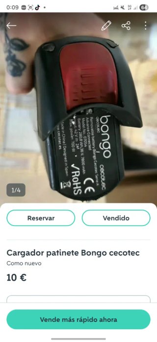 Batería Cecotec Bongo Patinete Eléctrico