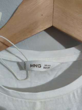 NUEVA Blusa blanca de Mango Niña (152cm)