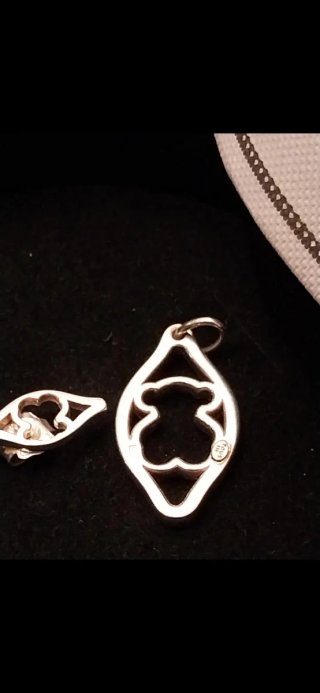 Conjunto Tous Plata: Pendientes y Colgante