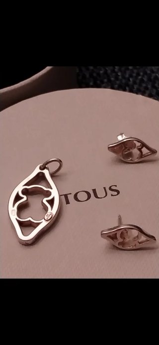 Conjunto Tous Plata: Pendientes y Colgante