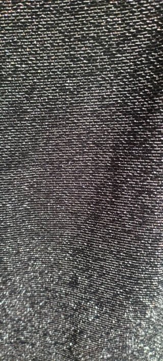 Camisa negra con lamé plateado - Vintage 1980
