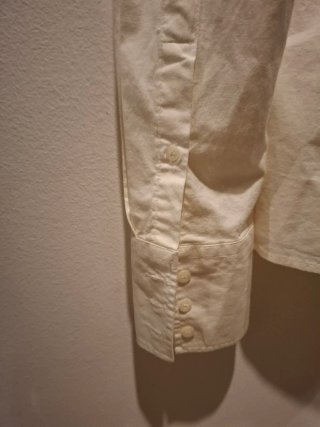 Camicia Zara donna cotone stretch avorio M