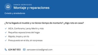 montaje de mobiliario