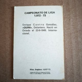 149 Cromos Liga 1972-73 Fher S.A. ¡Quini e Iribar!