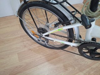 Bici plegable 20 blanca