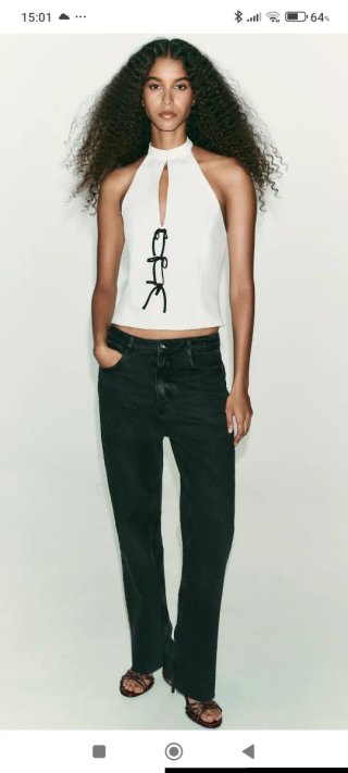 Top Halter Zara Lazos Blanco