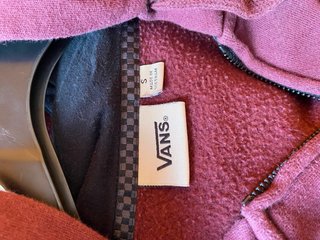 Sudadera Vans Roja y Negra Cremallera