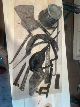 Lote de herramientas antiguas de metal