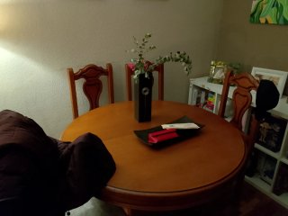 Mueble salón madera castaño