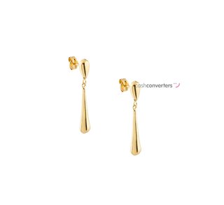 pendientes oro 18k con piedra
