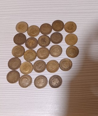 Monedas 1 y 2,5 Pesetas de Franco