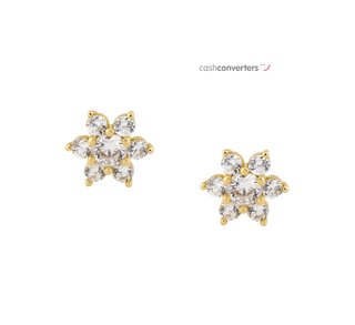 pendientes oro 18k con piedra