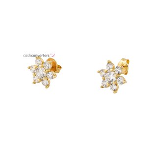 pendientes oro 18k con piedra