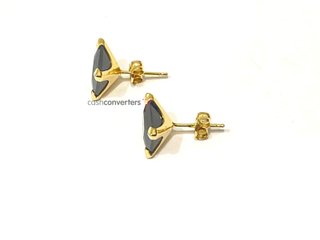 pendientes oro 18k con piedra con circonita