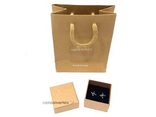 pendientes oro 18k con piedra con circonita