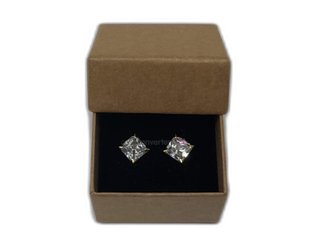 pendientes oro 18k con piedra con circonita