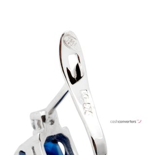 pendientes oro 18k con piedra con circonita