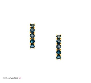 pendientes oro 18k con piedra